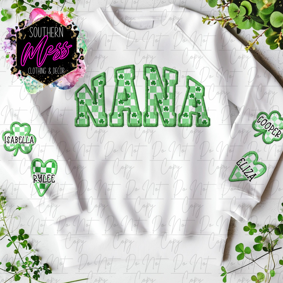 Personalized St. Patrick's Day Mama, Nana, GiGi Sweatshirt