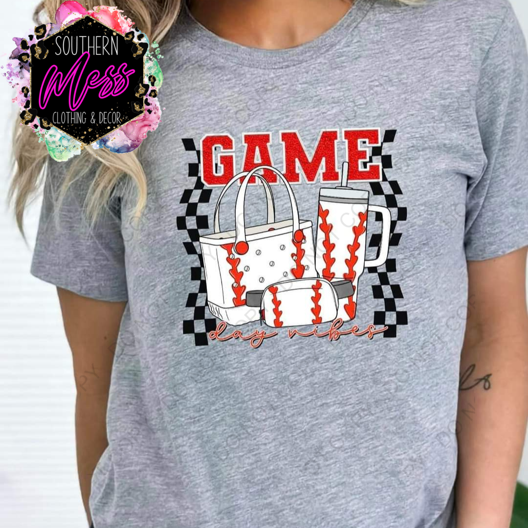 Baseball Game Day Vibes Tee
