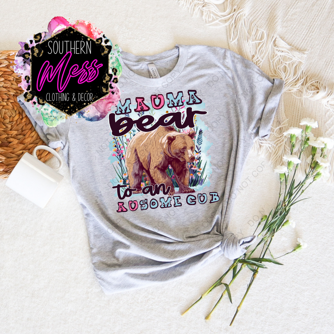 Mauma Bear to an Ausome Cub Tee