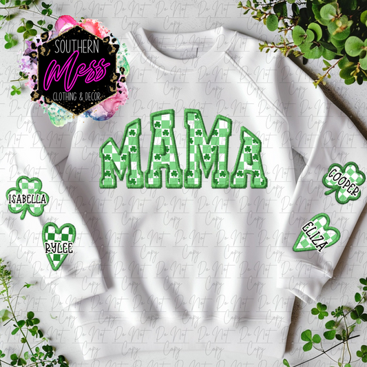 Personalized St. Patrick's Day Mama, Nana, GiGi Sweatshirt