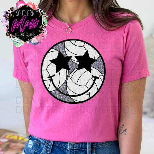 Volleyball Smiley Face Tee