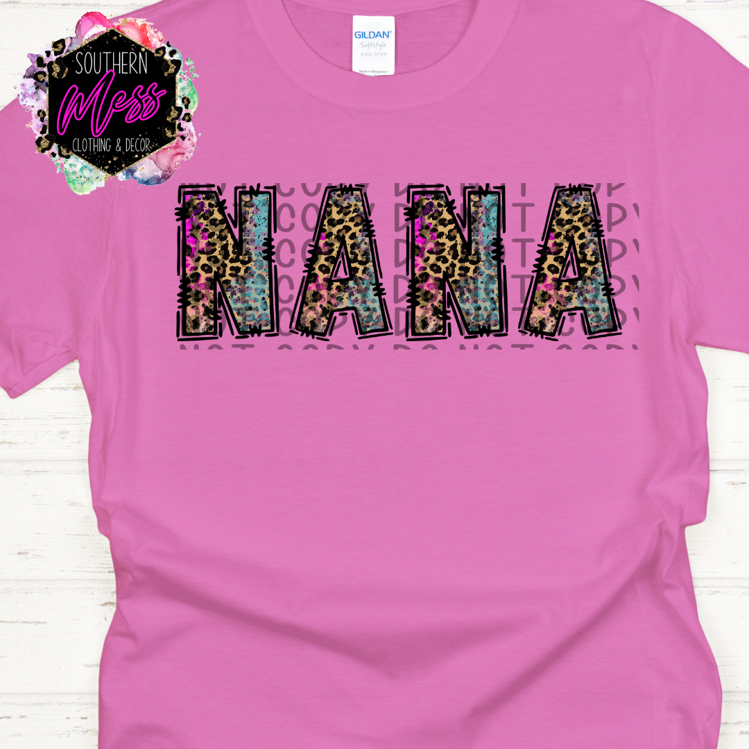 Mama Leopard Print Personalized Custom Tee