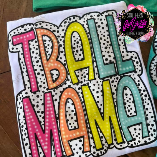 TBall Mama Neon Dotted Tee