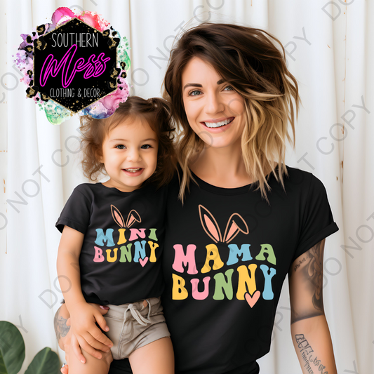 Mama/Mini Retro Bunny Tee