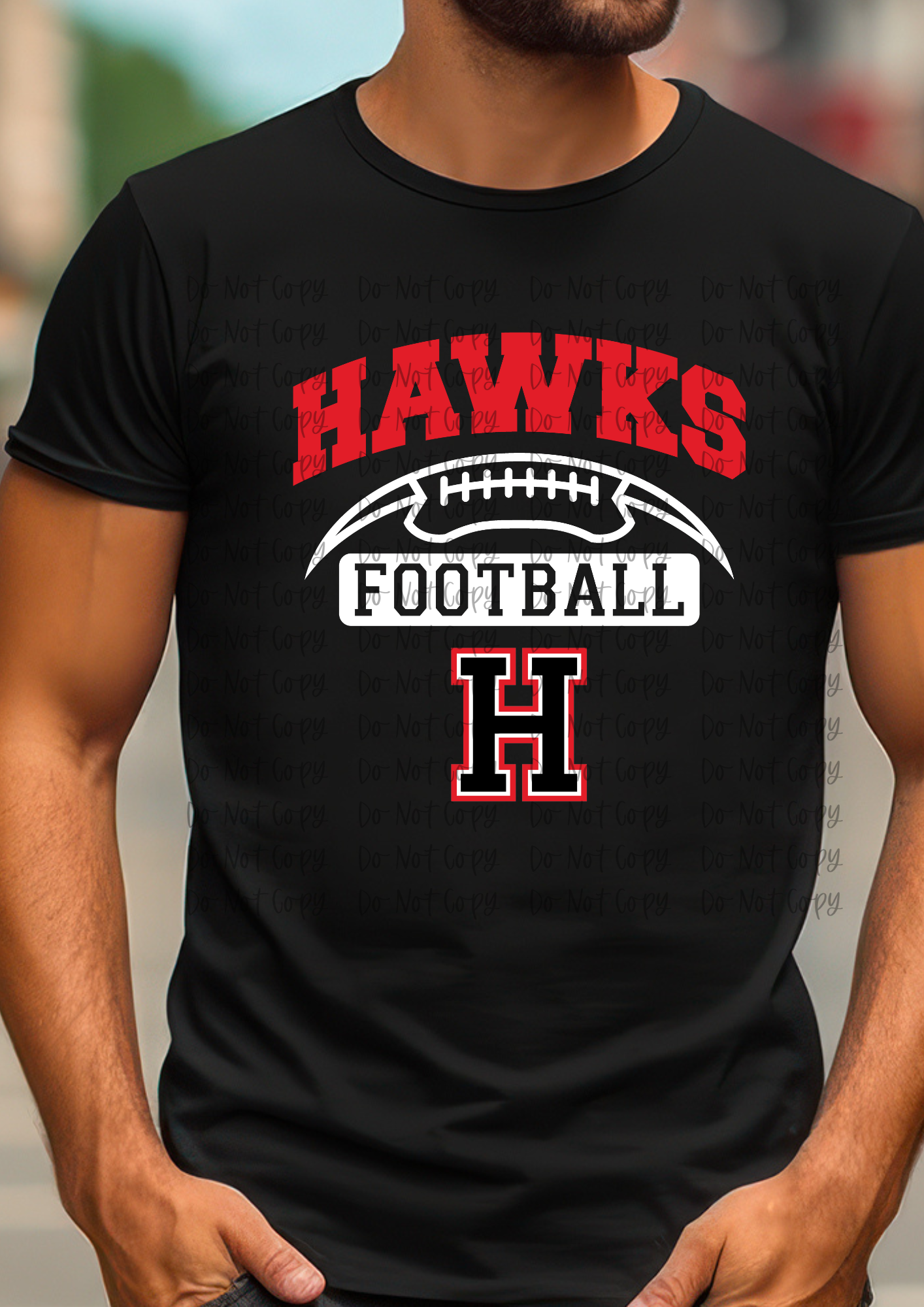 Hawks Football with Logo Tee