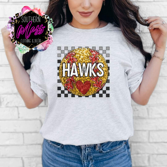 School Mascot Softball Faux Sequin Tee