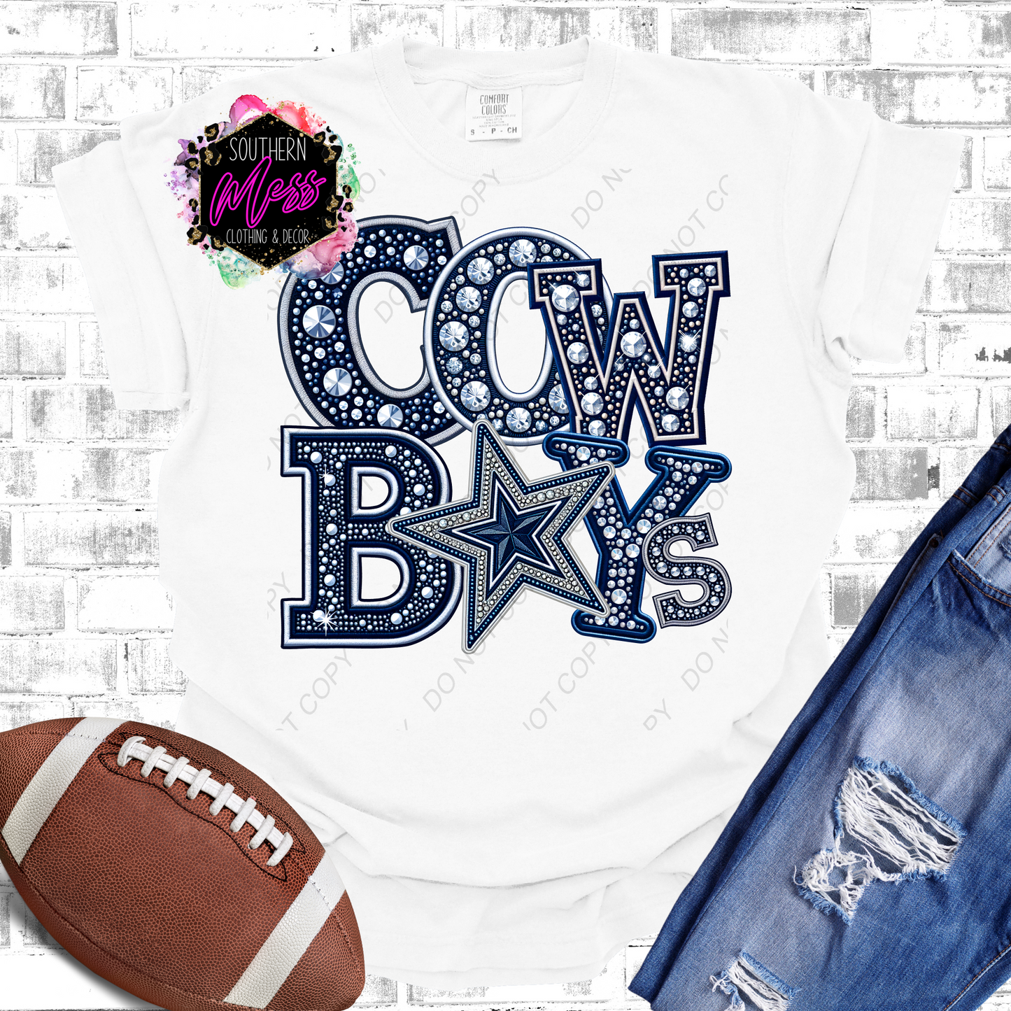 Cowboys Faux Rhinestone Tee