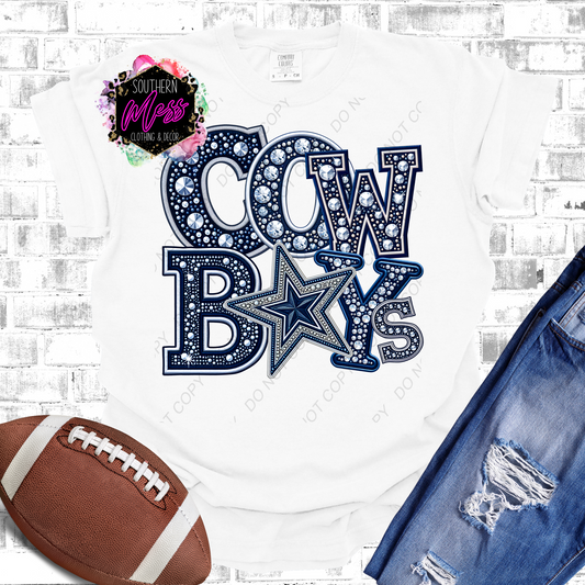 Cowboys Faux Rhinestone Tee