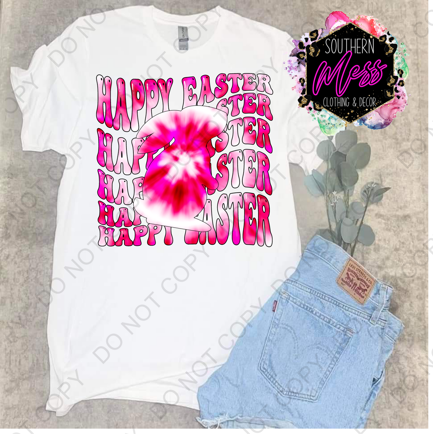 Happy Easter Tie Dye Tee