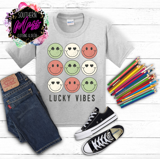 Lucky Vibes Smiley Face Tee