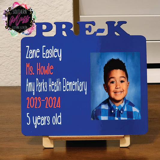 Grade Level Photo Frame Customized