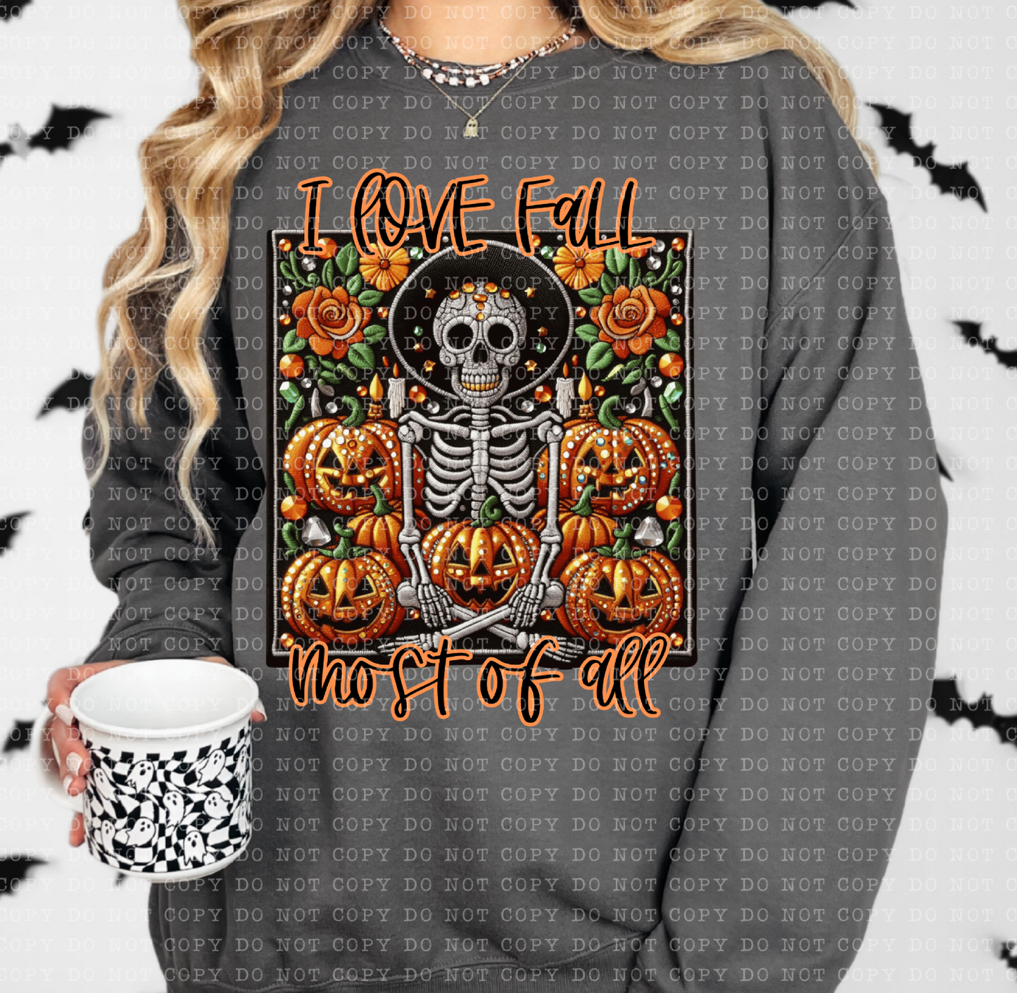 I Love Fall Most of all Skeleton Tee